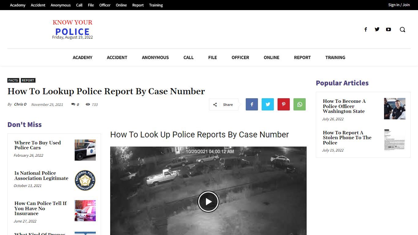 How To Lookup Police Report By Case Number - KnowYourPolice.net